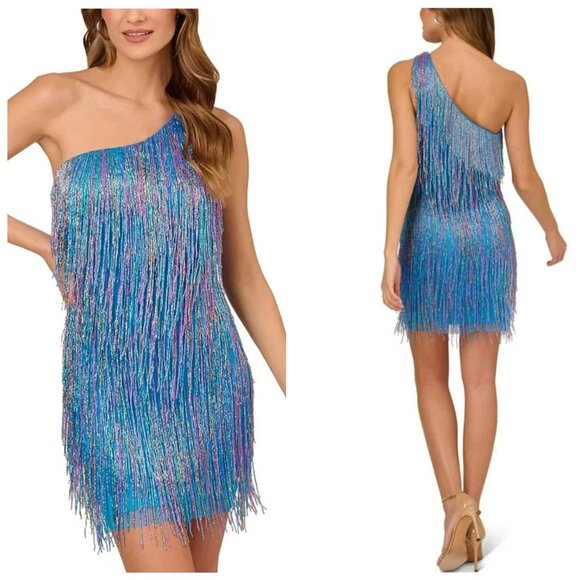 Liv Foster Beaded One Shoulder Mini Dress - Picture 1 of 12